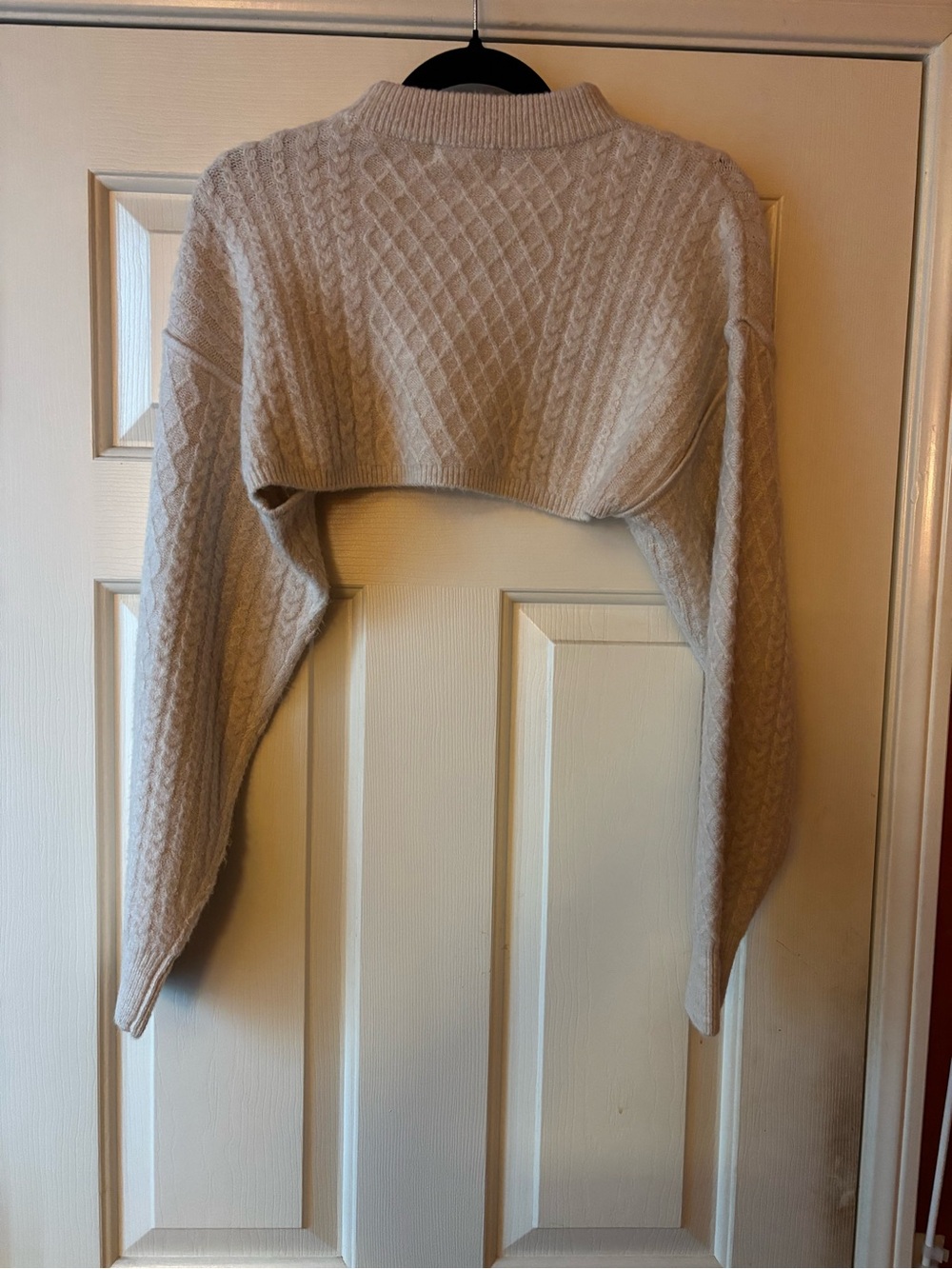 House of Harlow 1969 Cream Cable-Knit bolero Large NWOT - Picture 2 of 5